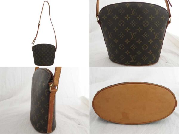 e47900a 1 Louis Vuitton Drouot Monogram Canvas Shoulder Bag Brown