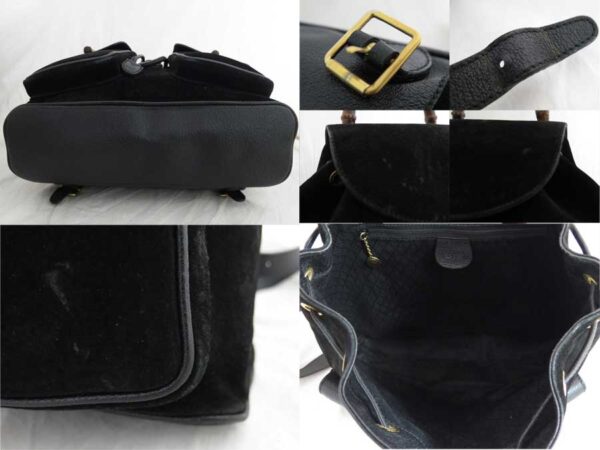 e47901a 2 Gucci Bamboo Backpack Suede Black