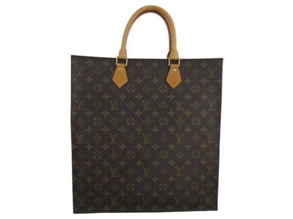 e47999a Louis Vuitton Sac Plat Monogram Canvas Handbag Brown