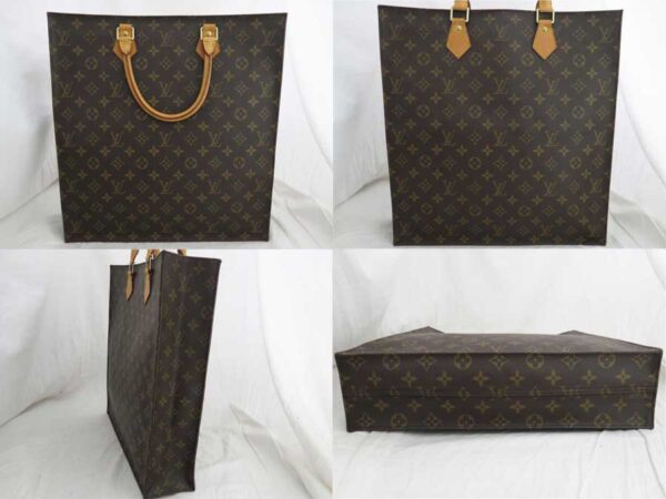 e47999a 1 Louis Vuitton Sac Plat Monogram Canvas Handbag Brown