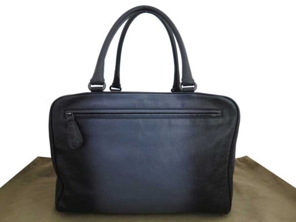 e48004a Bottega Veneta Intrecciato Leather Shoulder Bag Blue Black