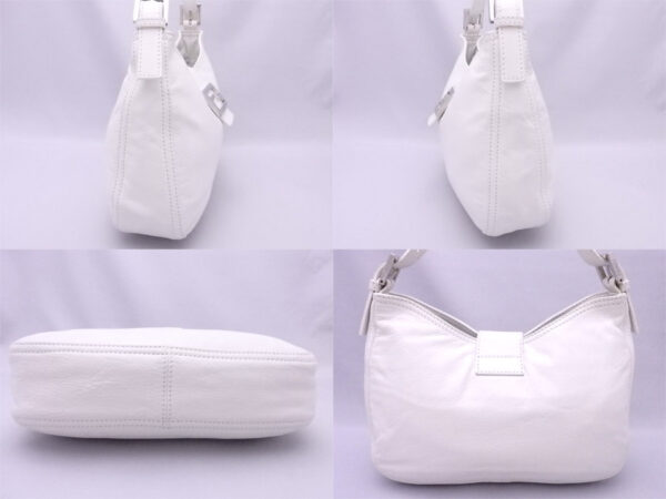 e48041e 1 Fendi Shoulder Baguette Bag Leather White