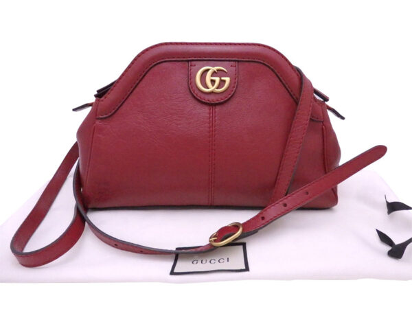 e48045a Gucci GG Marmont Shoulder Bag Leather Red