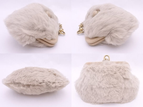 e48084a 1 Salvatore Ferragamo Fur Coin Case Greige Beige