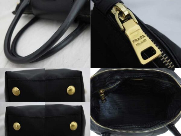 e48097a 2 Prada Shoulder Bag Nylon Canvas Black