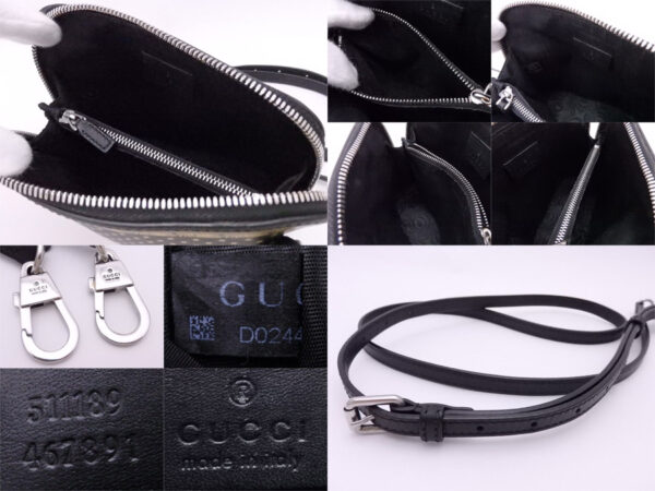 e48246a 2 Gucci GUCCY Shoulder Bag Leather Black