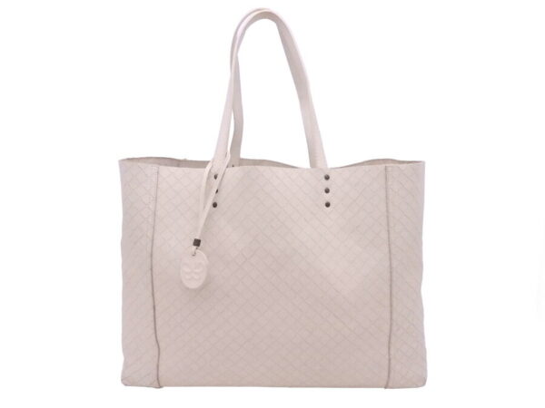 e48254a Bottega Veneta Intreccio Mirage Leather Tote Bag Off White