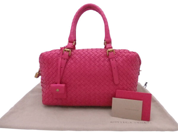 e48346f Bottega Veneta Intrecciato Leather Shoulder Bag Pink Red