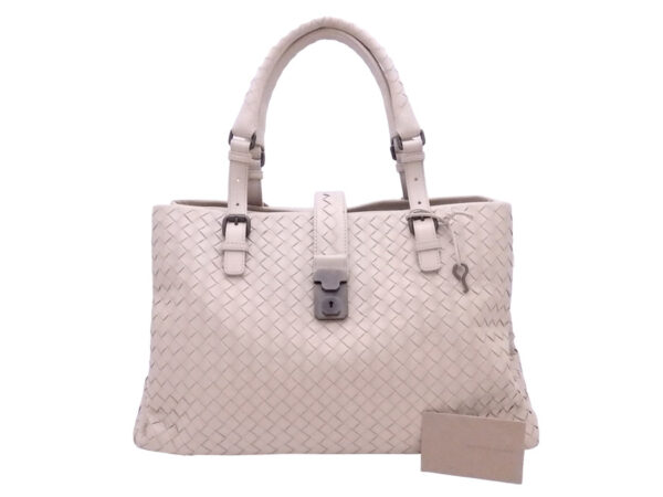 e48347f Bottega Veneta Intrecciato Leather Handbag Beige