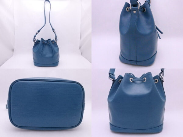 e48452a 1 Louis Vuitton Petit Noe BB Epi Leather Crossbody Shoulder Bag Blue