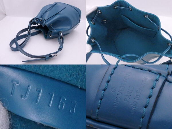 e48452a 2 Louis Vuitton Petit Noe BB Epi Leather Crossbody Shoulder Bag Blue