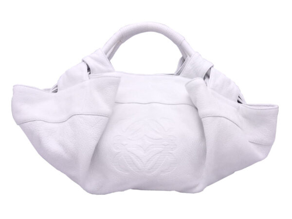 e48544a Loewe Nappa Aire Leather Handbag White