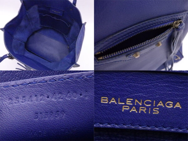 e48642a 2 Balenciaga Paper Leather Tote Bag Blue