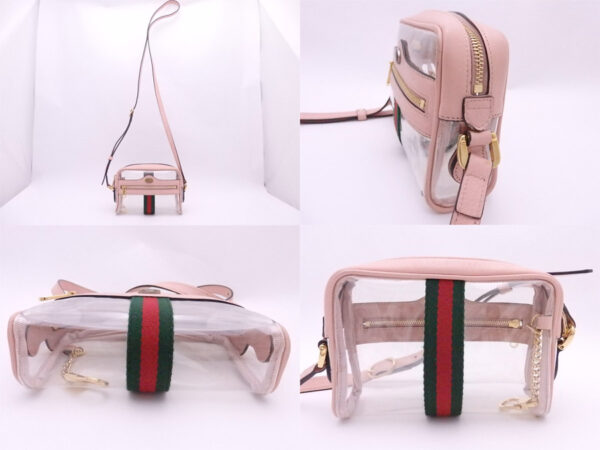 e48644a 1 Gucci Ophidia Mini Shoulder Bag Vinyl Pink