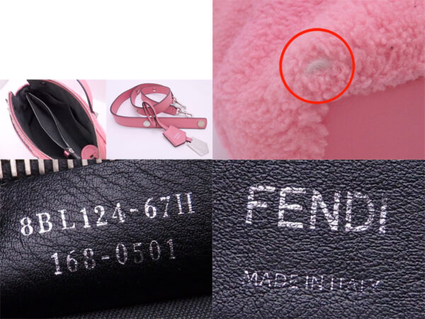 e48646a 2 Fendi 2Way Visor Bag Shearling Fur Leather Pink