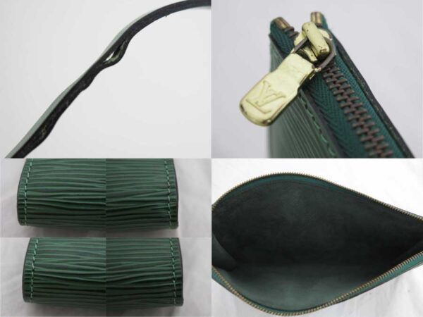 e48705f 2 Louis Vuitton Pochette Accessory Epi Leather Shoulder Bag Green