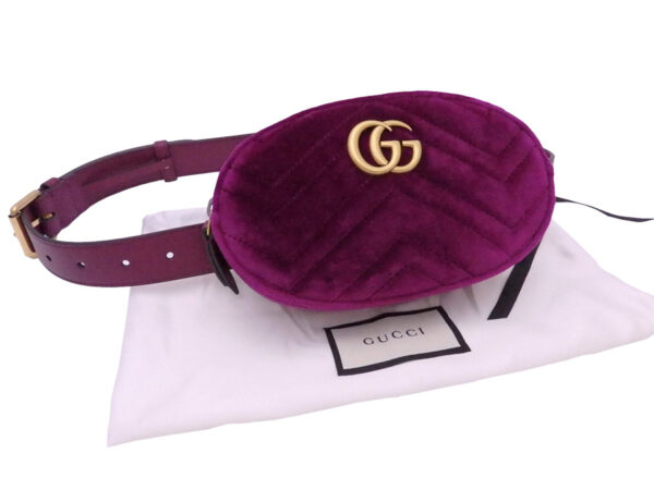 e48746a Gucci GG Marmont Belt Bag Velor Purple