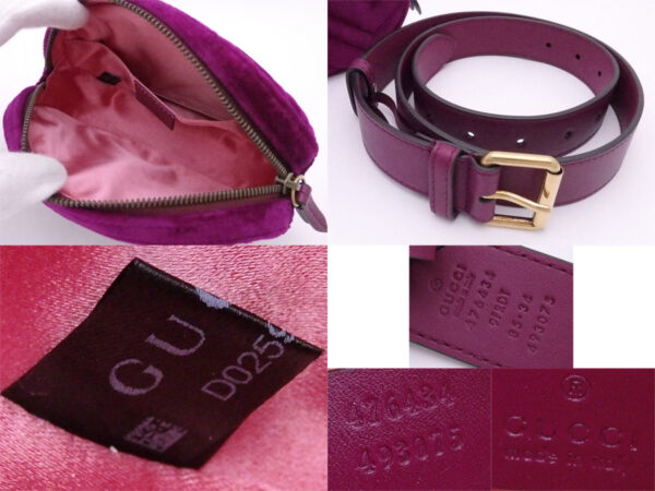 e48746a 2 Gucci GG Marmont Belt Bag Velor Purple