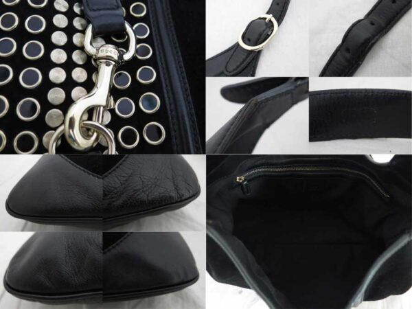 e48804a 2 Gucci Shoulder Bag Suede Black