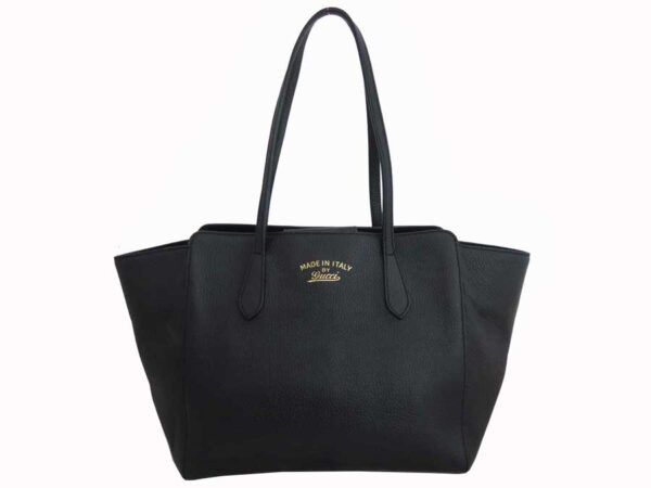 e48805a Gucci Swing Tote Bag Leather Black