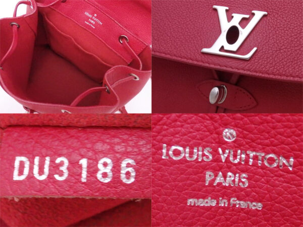 e49055a 2 Louis Vuitton Lock Me Leather Backpack Red