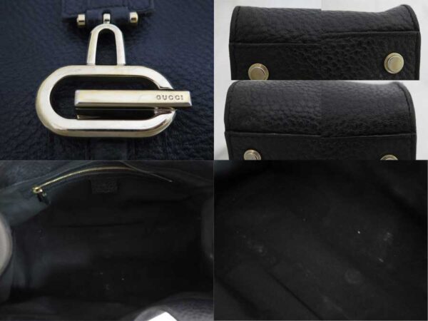 e49097a 2 Gucci G Tote Bag Leather Black