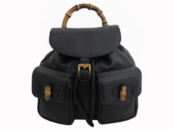 e49098a Gucci Bamboo Backpack Leather Black