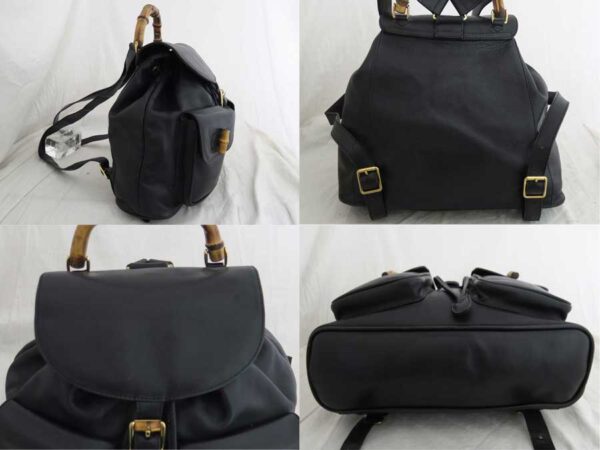 e49098a 1 Gucci Bamboo Backpack Leather Black