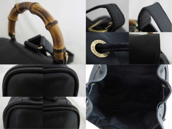 e49098a 2 Gucci Bamboo Backpack Leather Black