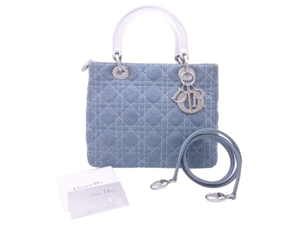 e49252f Christian Dior Lady Dior Shoulder Bag Denim Blue