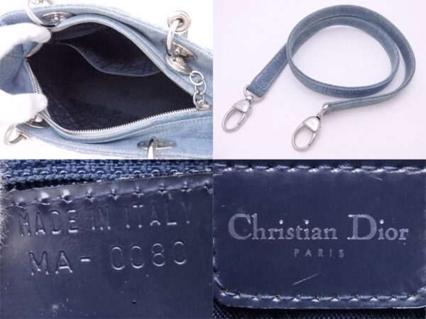 e49252f 2 Christian Dior Lady Dior Shoulder Bag Denim Blue