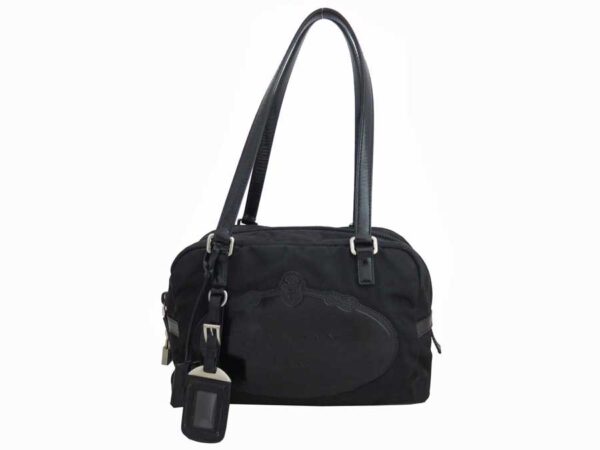 e49298a Prada Shoulder Bag Nylon Leather Bag Black