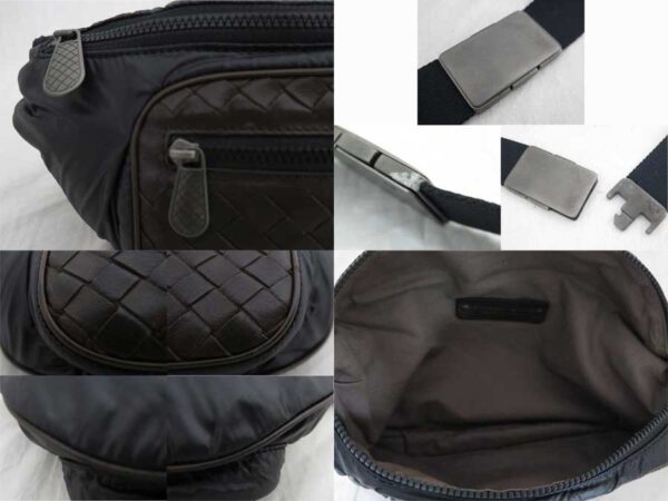 e49301f 2 Bottega Veneta Intrecciato Nylon Waist Body Bag Black