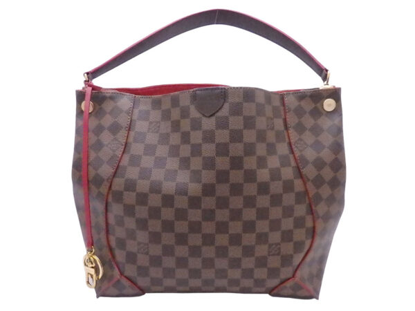 e49344a Louis Vuitton Kaisa Hobo Damier Canvas Shoulder Bag Brown