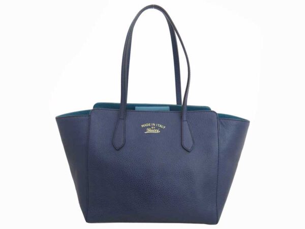 e49400a Gucci Swing Tote Bag Leather Navy