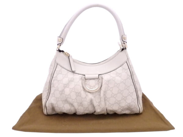 e49442f Gucci Guccisima Abbey Shoulder Bag Leather Off White