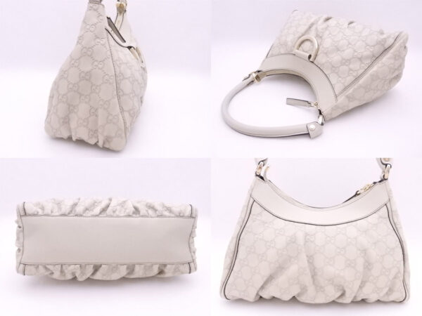 e49442f 1 Gucci Guccisima Abbey Shoulder Bag Leather Off White