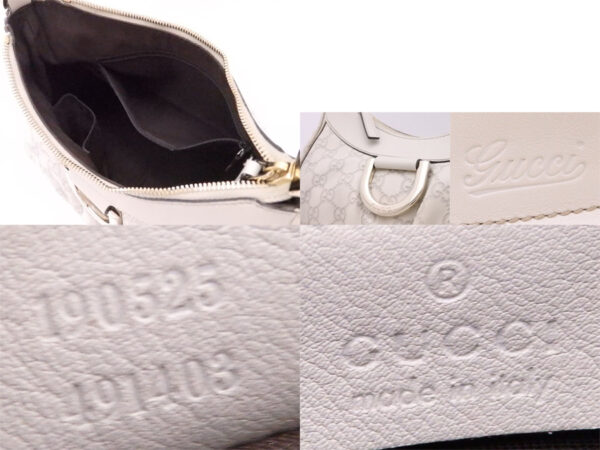 e49442f 2 Gucci Guccisima Abbey Shoulder Bag Leather Off White