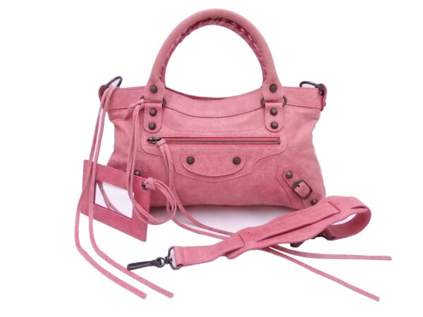 e49449g Balenciaga Classic City Leather 2Way Bag Pink