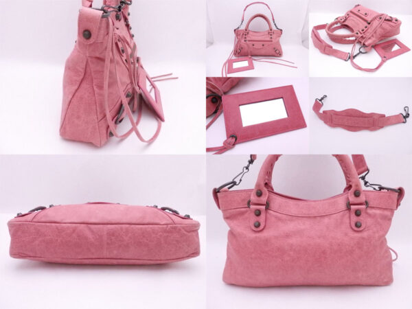 e49449g 1 Balenciaga Classic City Leather 2Way Bag Pink