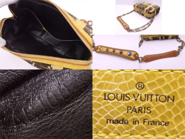 e49454g 2 Louis Vuitton Trocadero Monogram Velvet Shoulder Bag Brown Yellow