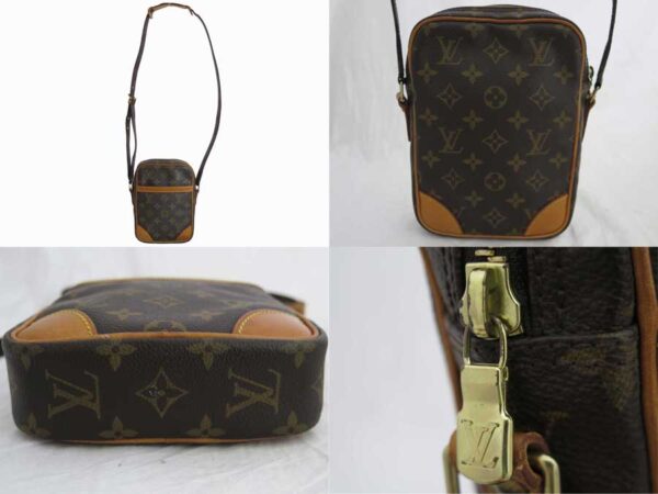 e49598a 1 Louis Vuitton Danube Monogram Canvas Crossbody Bag Brown