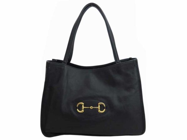 e49801a Gucci Horsebit Shoulder Bag Leather Black