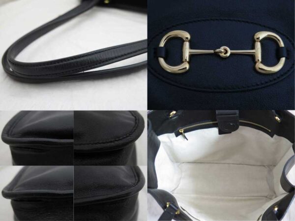 e49801a 2 Gucci Horsebit Shoulder Bag Leather Black