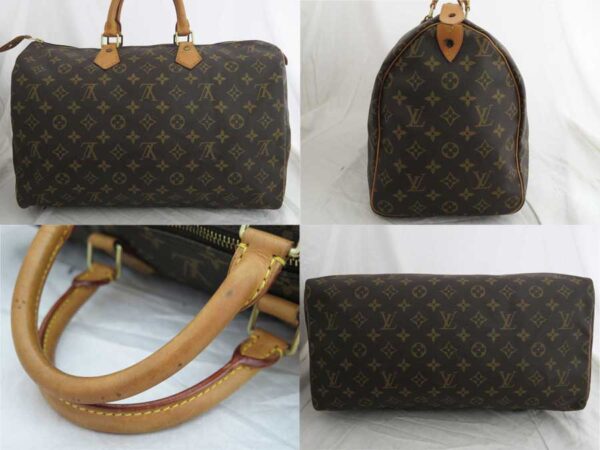 e49898a 1 Louis Vuitton Speedy 40 Monogram Canvas Handbag Brown