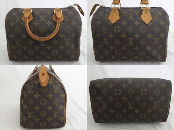 e49899a 1 Louis Vuitton Speedy 25 Monogram Canvas Handbag Brown