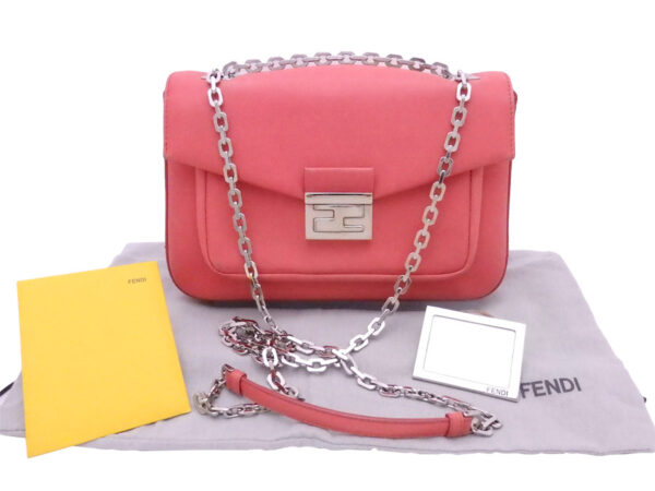 e49941a Fendi Crossbody Shoulder Bag Leather Salmon Pink