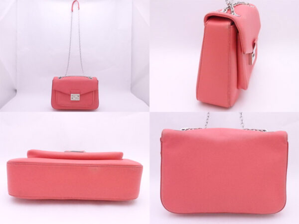 e49941a 1 Fendi Crossbody Shoulder Bag Leather Salmon Pink