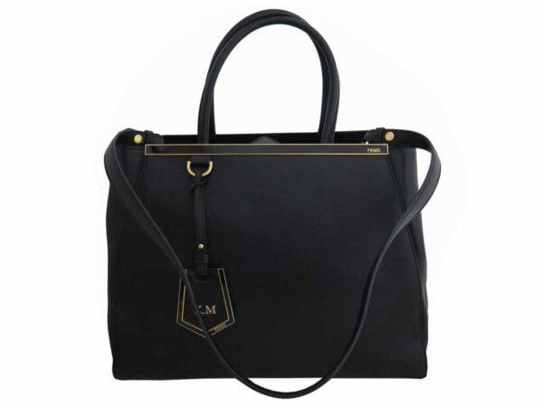 e50091a Fendi 2Way Toujours Bag Leather Black