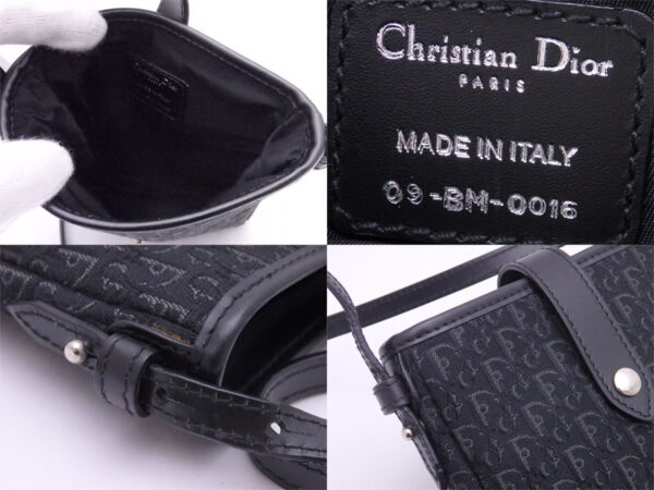 e50158a 2 Christian Dior Crossbody Shoulder Bag Canvas Black